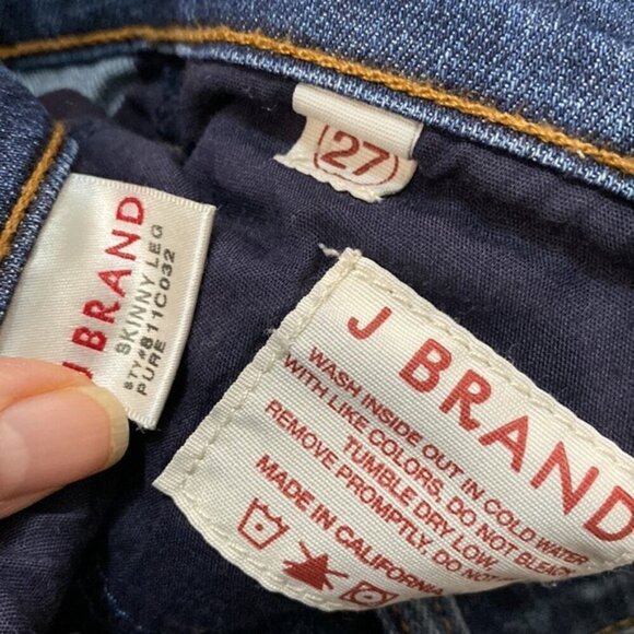 J Brand Blue Skinny Leg Jeans size 27 - Picture 13 of 14